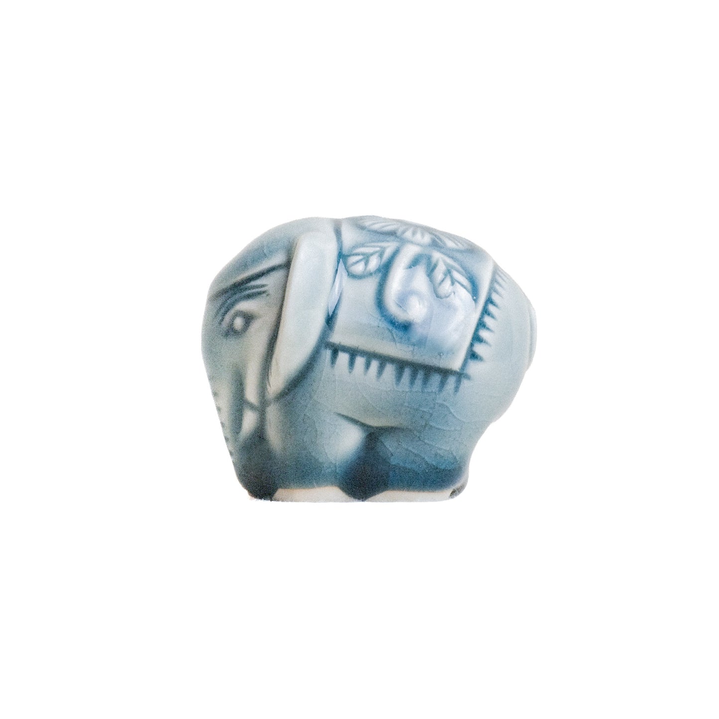 Mini Elephant with Carved Patterns