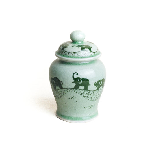 Ginger Jar with Elephant Trail Pattern