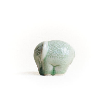 Mini Elephant with Carved Patterns