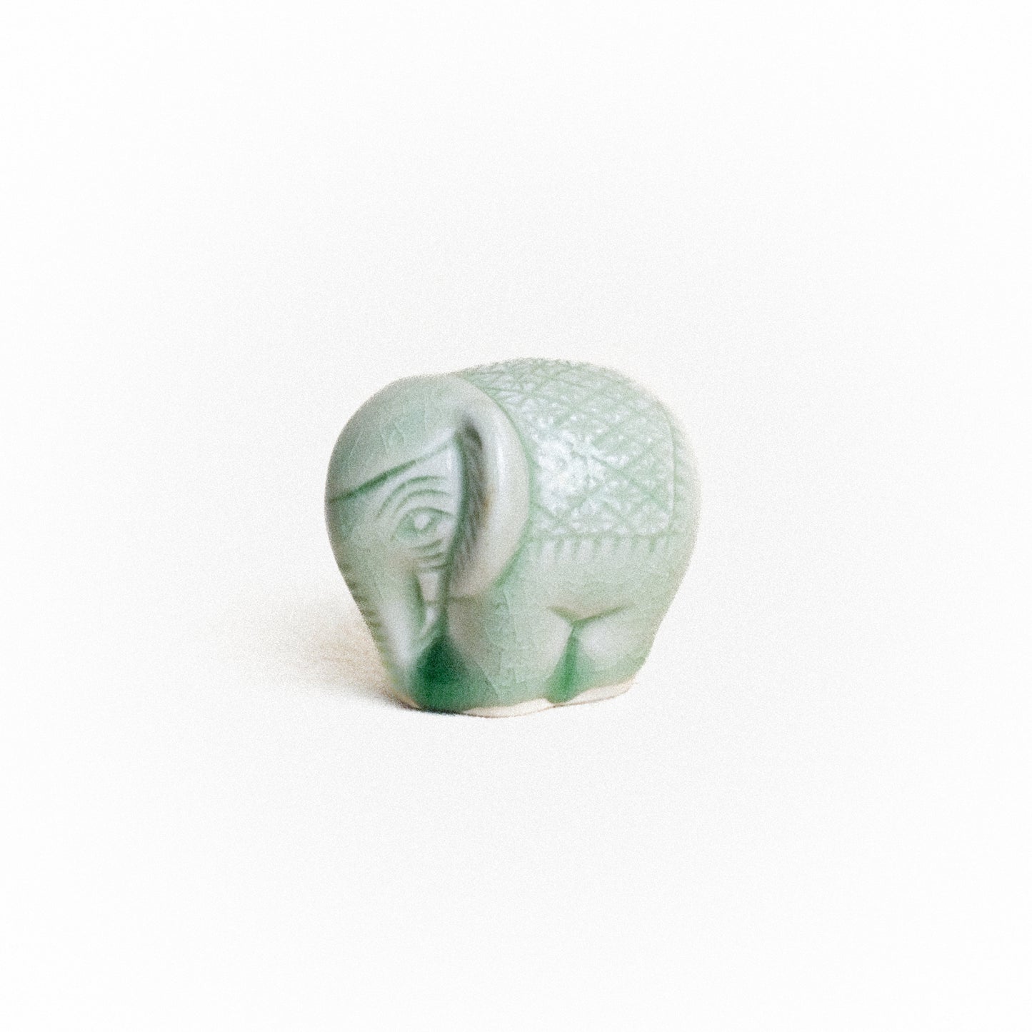 Mini Elephant with Carved Patterns