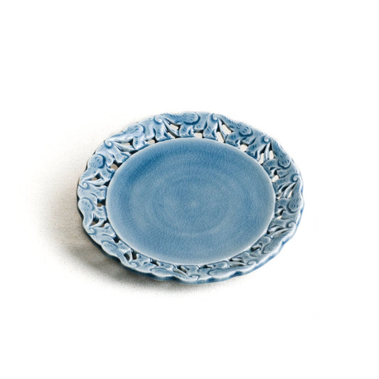 Plate with Gouged Elephant Edge, 6.5"